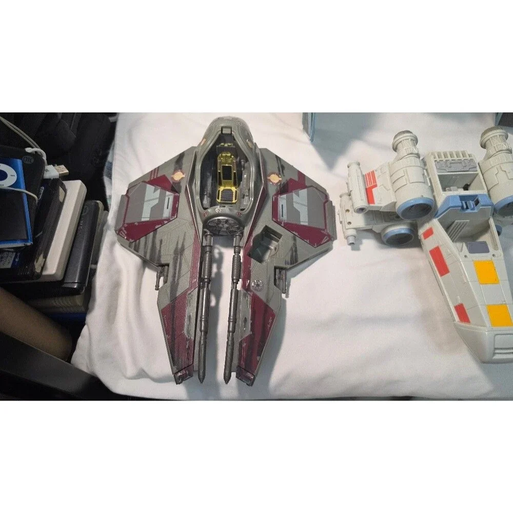 Star Wars Vehicle Lot TIE Fighter Y-Wing Jedi Starfighters Parts Loose Vehicles